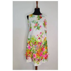 True 1960's Vintage Psychedelic Flower Garden Party Dress